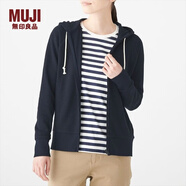 MUJI女式 粗細不均毛圈 拉鏈連帽衫 衛衣 W9AB101 短款外套