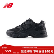 NEW BALANCE NB官方男鞋女潮流復古舒適百搭老爹鞋MR530系列 黑色 MR530NB 43 腳長(cháng)27.5CM
