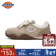 Dickies女鞋兒童板鞋舒適百搭休閑運動(dòng)鞋2026春季新款男女學(xué)生復古德訓鞋 卡其色 皮面款 38 適合腳長(cháng)23.5-24.0cm