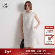 Marc O'Polo/MOP 【商場(chǎng)同款】2025夏季新款時(shí)尚氣質(zhì)蕾絲無(wú)袖圓領(lǐng)連衣裙女 米白152 S