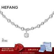 HEFANG何方珠寶氣泡方糖項鏈鎖骨鏈女士輕奢高級感生日新年禮物送女友 【方糖款】銀灰色