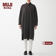 MUJI MUJI 女式 起毛彈力 立領(lǐng)連衣裙 BCM34A1A 深灰色 均碼