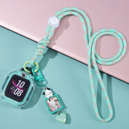 親靈適用小天才Z11/Q3/D5/N5/U5/Z10/Z9/Z8/Z8A/Z7S/Z7/Z6/Q2A/D3手表卡通加粗掛繩DIY立體保護殼 【下面有型號】若竹綠帕恰狗掛繩 適用型號：Z11