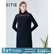 愛(ài)特愛(ài)（EITIE）秋冬新款商場(chǎng)同款氣質(zhì)修身顯瘦純色網(wǎng)紗拼接禮服連衣裙女5807567 洗水藍32 S 155