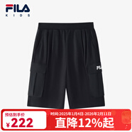 斐樂(lè )【抗菌】斐樂(lè )兒童童裝短褲2025年夏季新款男童休閑針織五分褲 傳奇藍-NV 160