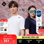 金林德伯格（J.Lindeberg）商場(chǎng)同款GOLF新款秋季情侶純棉圓領(lǐng)涼感短袖T恤男女524101005 K00白2.0 M