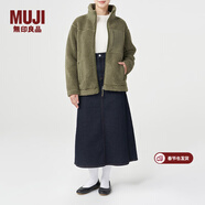 MUJI MUJI 男女通用 羊羔絨 拉鏈夾克 毛絨加絨厚外套 秋冬季 卡其綠 XXS-XS