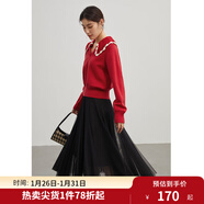 獨束大碼女裝復古半身裙女新款秋裝微胖mm高腰顯瘦仙氣紗裙22DS4287 黑色 2XL （尺碼：4）