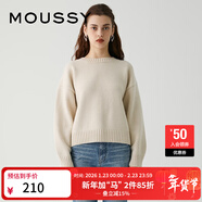 moussy新品設計感通勤后背開(kāi)叉系帶針織衫028GAG70-5050 013象牙色 00020/F