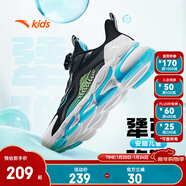 安踏兒童運動(dòng)鞋男女童跑步鞋秋冬季網(wǎng)革旋鈕扣犟彈科技學(xué)生赤焰跑鞋 【男密網(wǎng)】黑/白/藍5523-3 37 鞋內長(cháng)23.5cm