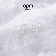 APM Monaco蝴蝶銀耳釘女首飾耳釘簡(jiǎn)約氣質(zhì)時(shí)尚送女友新年禮物925銀