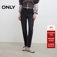 ONLY2025秋季新款通勤氣質(zhì)高腰直筒褲九分褲牛仔褲女|125149028 J09 深牛仔灰色 L L標準褲長(cháng)