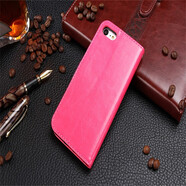 佩諾 蘋果7保護(hù)套iPhone8 plus手機(jī)殼翻蓋式皮套SE2全包防摔可支架男女錢包款軟外殼  【搭扣錢包款】玫紅色 蘋果7plus/8plus通用