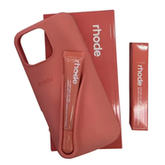 何健弓適用手機保護套case手機保護殼Lipstick17promaxr口紅矽膠殼蘋(píng)果rhode唇彩 Orange-Pink橙粉色口紅+手機保護殼+4 iPhone11