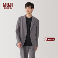 MUJI男式 夾克 男士外套早秋款  男裝 西裝小西服AD0UVA4S 煙熏棕色 S 165/84A