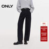 ONLY2025秋季新款高腰加絨舒適九分褲錐形褲牛仔褲女|125449006 H11 黑色水洗 L L標準褲長(cháng)