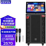 特美聲 特美聲TMS5-12戶(hù)外移動(dòng)視頻音響一體機KTV唱歌視頻點(diǎn)歌廣場(chǎng)舞音箱K歌唱歌美聲話(huà)筒移動(dòng)音箱 TMS5-12+19吋旋轉屏+大禮包