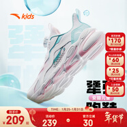 安踏兒童運動(dòng)鞋男女童跑步鞋秋冬季網(wǎng)革旋鈕扣犟彈科技學(xué)生赤焰跑鞋 【女密網(wǎng)】白/藍/粉5523-1 28 鞋內長(cháng)17.5cm