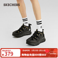 斯凱奇（Skechers）男鞋戶(hù)外休閑涼鞋透氣舒適沙灘鞋237581 黑色/黃色/BKYL 41