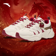 安踏好事發(fā)生波浪4丨馬年騏驥紅男鞋紅色板鞋男女同款新年潮流運動(dòng)鞋 【女子專(zhuān)屬堅果鞋】象牙白/朱赤紅/金屬亮金-6 41 (男款)/37.5(女款)