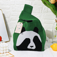 TaTanice針織禮品袋滿(mǎn)月宴禮物結婚手提袋生日禮物袋托特手腕包 熊貓款