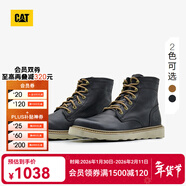 卡特（CAT）新品男士高幫經(jīng)典牛皮復古單鞋商場(chǎng)同款 深藍色 41