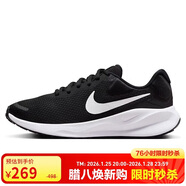 耐克NIKE跑步鞋女透氣REVOLUTION 7運動(dòng)鞋FB2208-003黑白36.5