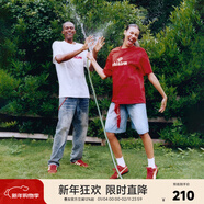 CHINISM幸運之符logo印花涼感短袖T恤男夏新款速干美式半袖上衣新年紅品 紅色 XL