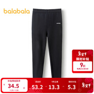 巴拉巴拉（BALABALA）童裝兒童打底褲春女童褲子大童長(cháng)褲拜年服 黑色90001 165 cm