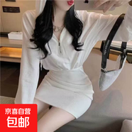 連帽衛衣包臀短裙2026秋裝新款收腰顯瘦打底百搭韓版連衣裙 灰色 XL