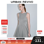 UR2025秋季新款女裝摩登魅力收腰顯瘦無(wú)袖連衣裙UWG750015 冷灰 XL