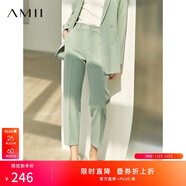 AMII女裝2025職業(yè)西服套裝女夏季新款休閑外套時(shí)尚西裝兩件套 抹茶綠(西褲) M (160)