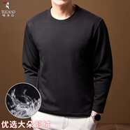 啄木鳥(niǎo)（TUCANO）長(cháng)袖t恤男士秋冬季鵝絨t恤新款加厚保暖鵝絨白T內搭男百搭上衣