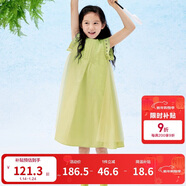 巴拉巴拉女童無(wú)袖連衣裙2024夏季網(wǎng)紗拼接甜美全棉蕾絲裙子潮208224111037