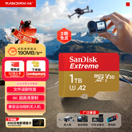 閃迪（SanDisk）1TB TF(MicroSD)內存卡 4K極速金卡A2 V30 U3行車(chē)記錄儀 運動(dòng)相機無(wú)人機 監控存儲卡 讀190MB/s