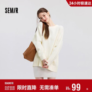 森馬（Semir）毛衣女冬季oversize小狗提花圓領(lǐng)軟糯毛衫慵懶風(fēng)上衣101724107028