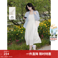 茵曼（INMAN）章若楠同款歐若風(fēng)天絲薄開(kāi)衫女裝襯衫2026夏季新品長(cháng)袖襯衣 吊帶裙田園杏-18322336 S