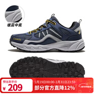 駱駝盤(pán)龍戶(hù)外登山鞋防水防滑耐磨徒步鞋透氣緩震運動(dòng)鞋越野跑鞋 FB12235182，深藍色，男 密網(wǎng)版 41