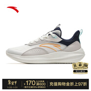 安踏流云男鞋運動(dòng)棉鞋男秋冬季革面防潑水加絨保暖慢跑鞋男士休閑鞋子 【流云-網(wǎng)面透氣】白/灰/藍-2 39 (245mm)