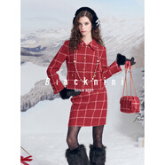 BLACKNINI“鴻運套.”綿羊毛菱格紋花呢外套連衣裙半裙 外套 L