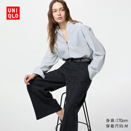 優(yōu)衣庫女裝絨面針織寬腿褲/闊腿褲褲子479284 08 深灰色 2XL /165/84A