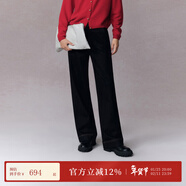 納薇（naivee）【加絨牛仔】25冬新款原色加絨保暖直筒闊腿褲牛仔褲 深牛仔藍 XL