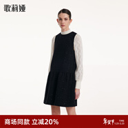 歌莉婭小香風(fēng)連衣裙女氣質(zhì)淑女高級感設計感娃娃裝a字背心裙1B9R4K4T0 00B黑色 L