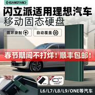 閃立派硬盤(pán) 適用于理想行車(chē)記錄儀移動(dòng)硬盤(pán)4.4哨兵模式L8/L9/L7車(chē)載高速Type-C大容量存儲移動(dòng)硬盤(pán) 512G記錄儀移動(dòng)固態(tài)硬盤(pán)(San2000）墨綠青