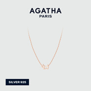 AGATHA/璦嘉莎 鏤空小狗銀項鏈女士 新年生日禮物送女友閨蜜高級感吊墜