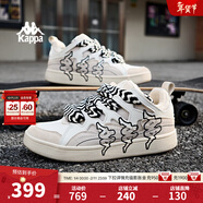 Kappa卡帕男鞋面包鞋春季增高板鞋子男女同款潮鞋百搭休閑運動(dòng)鞋 冬日白/安哥拉白/黑色 37