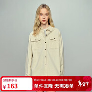 ELLE KIDS2026春季新款復古巴恩風(fēng)休閑雙口袋工裝襯衫女童時(shí)尚百搭上衣