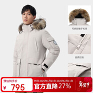 駱駝（CAMEL）戶(hù)外極寒派克工裝毛領(lǐng)情侶款羽絨服保暖加厚中長(cháng)款外套