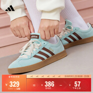 adidas「T頭鞋」VL COURT復古休閑板鞋德訓鞋男女阿迪達斯輕運動(dòng) 淺閃光藍/棕色/淡綠   40