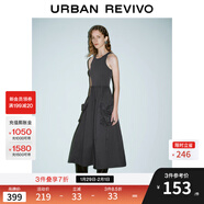UR秋季新款女裝輕戶(hù)外山系多口袋無(wú)袖連衣裙UWV740113 冷灰 XS